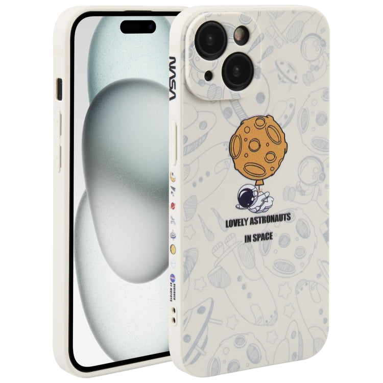 Astronaut Pattern Silicone Straight Edge Phone Case, For iPhone 16 Pro Max, For iPhone 16 Pro����...
