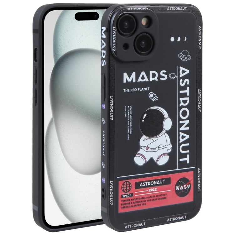 Astronaut Pattern Silicone Straight Edge Phone Case, For iPhone 16 Pro Max, For iPhone 16 Pro����...