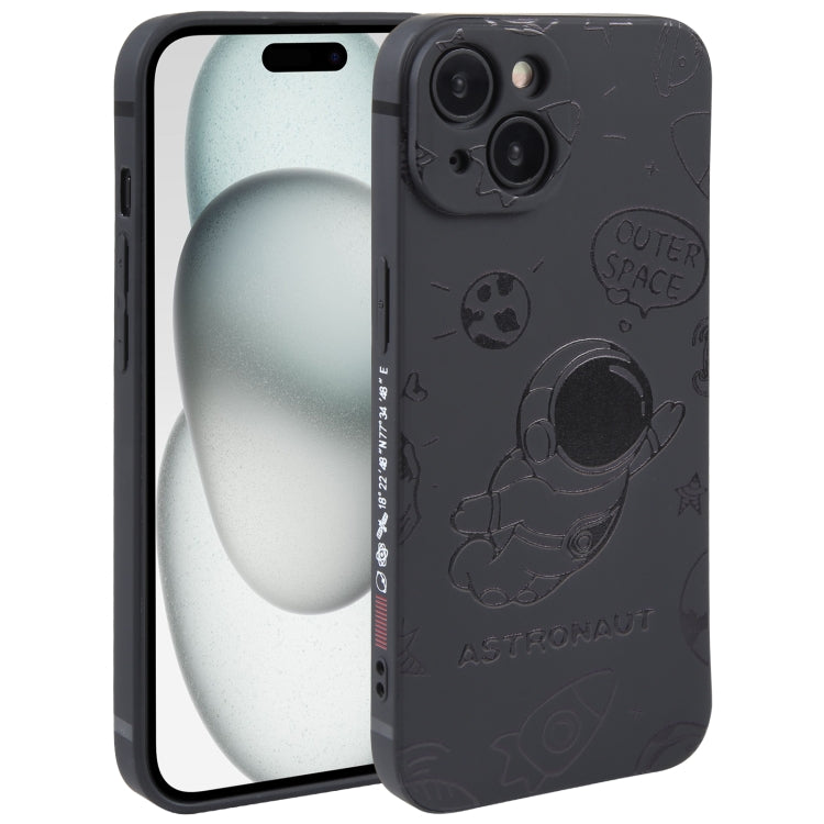 Astronaut Pattern Silicone Straight Edge Phone Case, For iPhone 16 Pro Max, For iPhone 16 Pro����...
