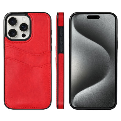 Litchi Leather Skin Card Slots Phone Case