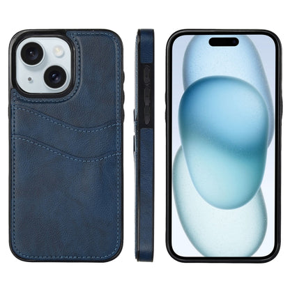 Litchi Leather Skin Card Slots Phone Case