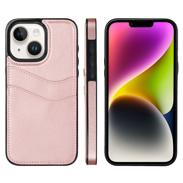 Litchi Leather Skin Card Slots Phone Case