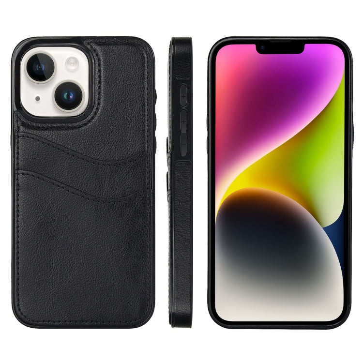 Litchi Leather Skin Card Slots Phone Case