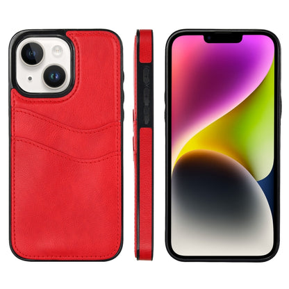 Litchi Leather Skin Card Slots Phone Case
