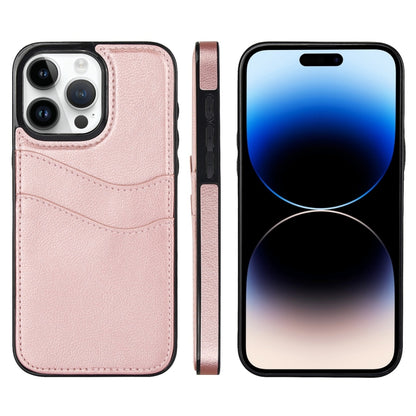 Litchi Leather Skin Card Slots Phone Case