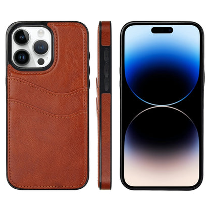 Litchi Leather Skin Card Slots Phone Case