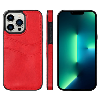 Litchi Leather Skin Card Slots Phone Case