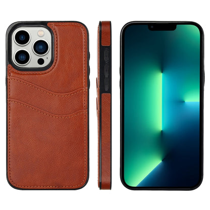 Litchi Leather Skin Card Slots Phone Case