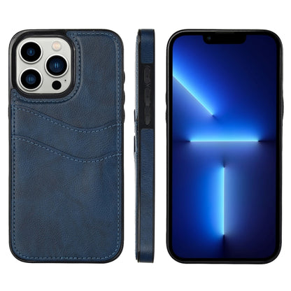 Litchi Leather Skin Card Slots Phone Case