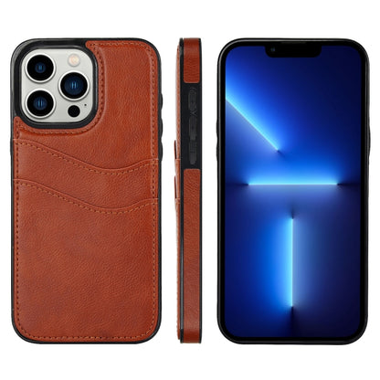 Litchi Leather Skin Card Slots Phone Case