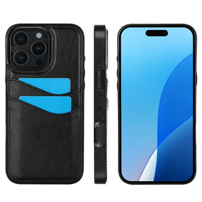 Litchi Leather Skin Card Slots Phone Case