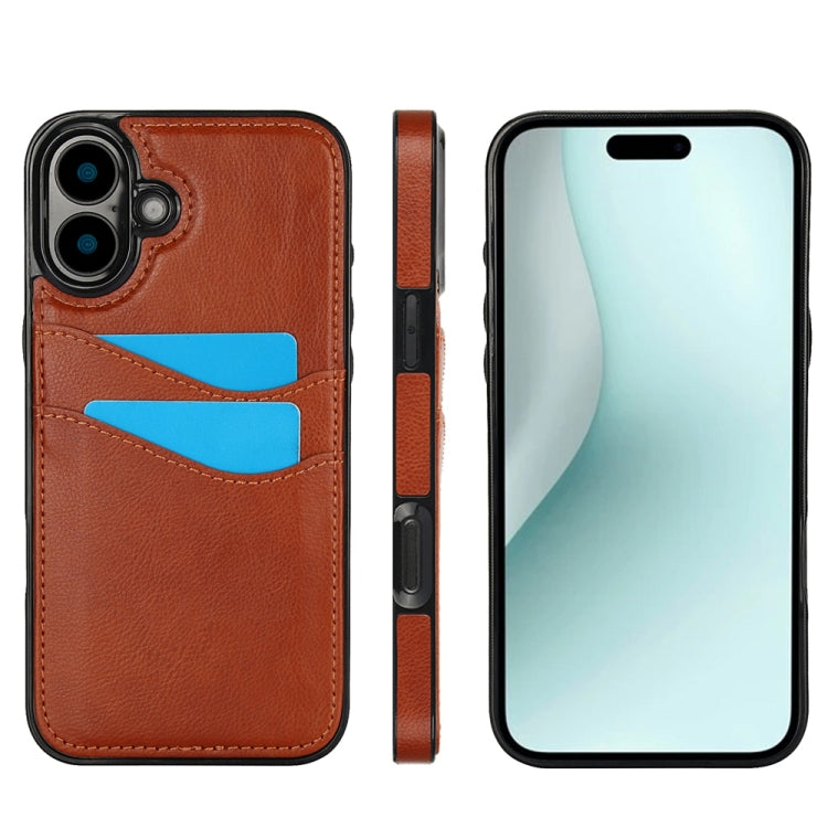Litchi Leather Skin Card Slots Phone Case