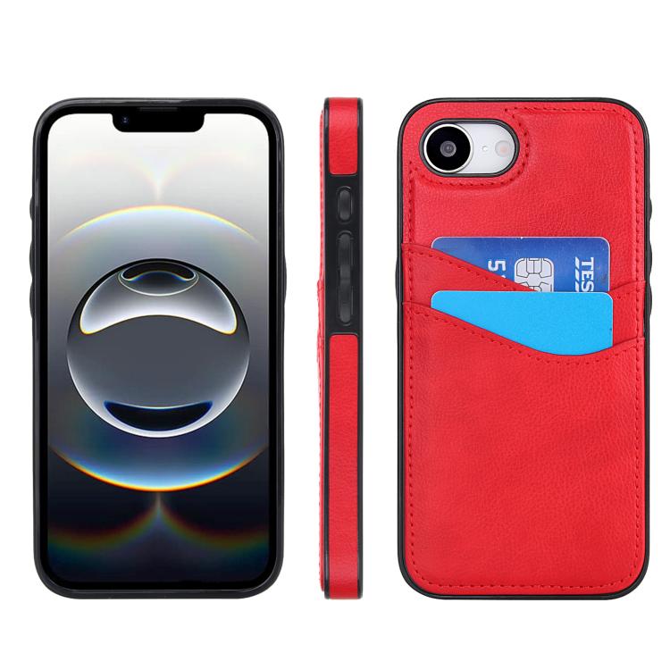 Litchi Leather Skin Card Slots Phone Case