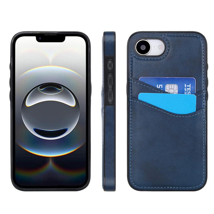 Litchi Leather Skin Card Slots Phone Case