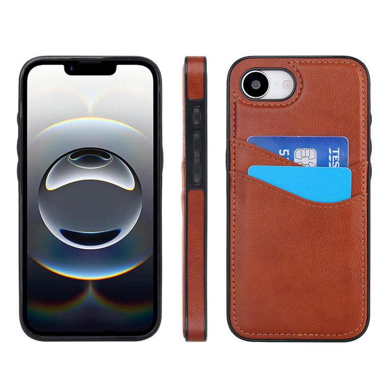 Litchi Leather Skin Card Slots Phone Case