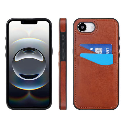 Litchi Leather Skin Card Slots Phone Case