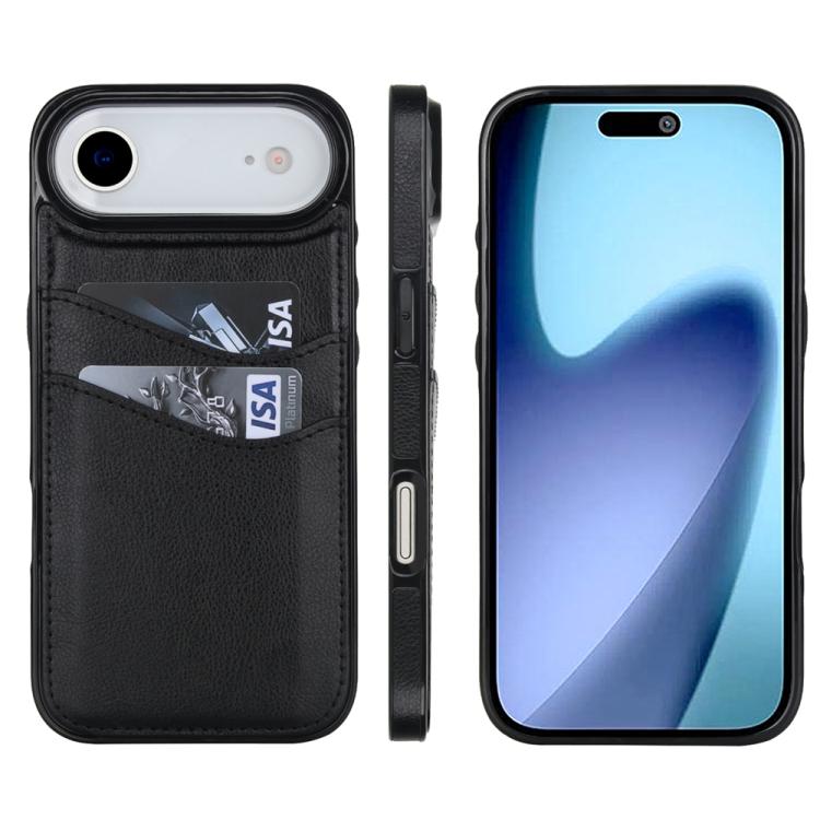 Litchi Leather Skin Card Slots Phone Case