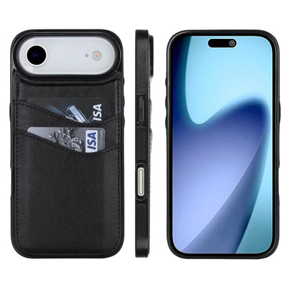 Litchi Leather Skin Card Slots Phone Case