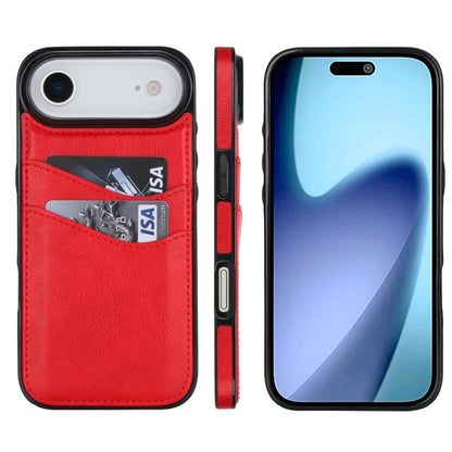 Litchi Leather Skin Card Slots Phone Case