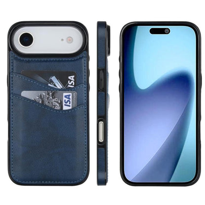 Litchi Leather Skin Card Slots Phone Case