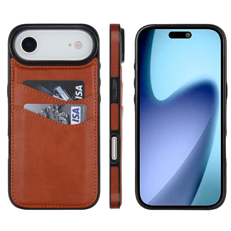 Litchi Leather Skin Card Slots Phone Case