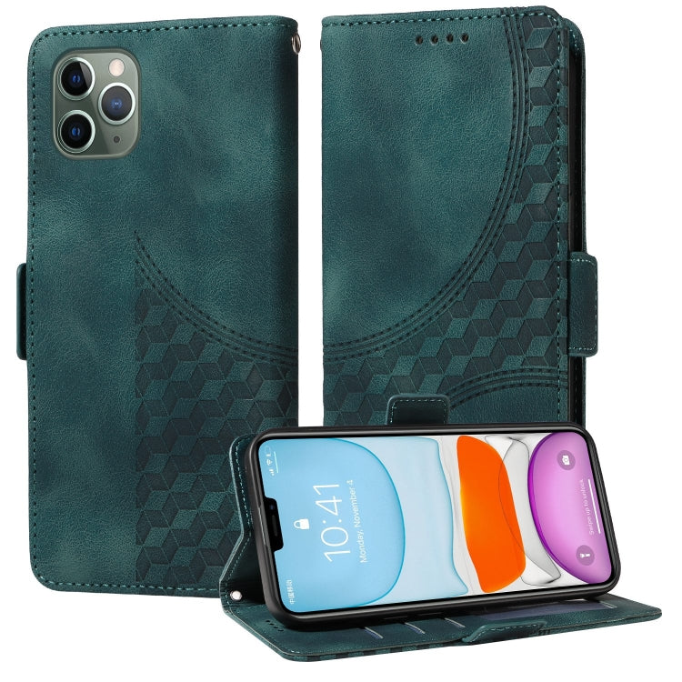 Embossed Rhombus Starry Leather Phone Case