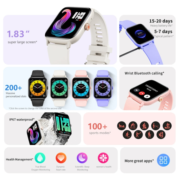 QS13 1.83 inch BT5.2 Smart Sport Watch