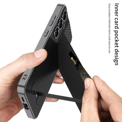 GKK Rotor Bracket Recessed Card Bag Full Coverage Phone Case, For Samsung Galaxy S25 5G����������...
