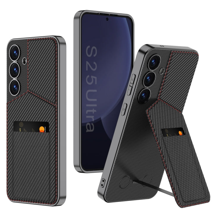 GKK Rotor Bracket Recessed Card Bag Full Coverage Phone Case, For Samsung Galaxy S25 5G����������...