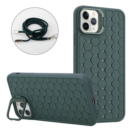 Honeycomb Radiating Lens Holder Magsafe Phone Case with Lanyard, For iPhone 16 Pro Max�����������...