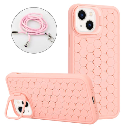 Honeycomb Radiating Lens Holder Magsafe Phone Case with Lanyard, For iPhone 16 Pro Max�����������...