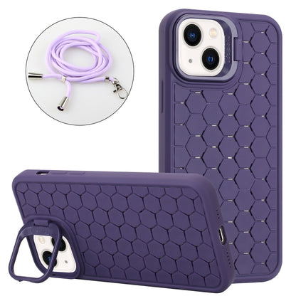 Honeycomb Radiating Lens Holder Magsafe Phone Case with Lanyard, For iPhone 16 Pro Max�����������...