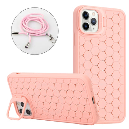 Honeycomb Radiating Lens Holder Magsafe Phone Case with Lanyard, For iPhone 16 Pro Max�����������...