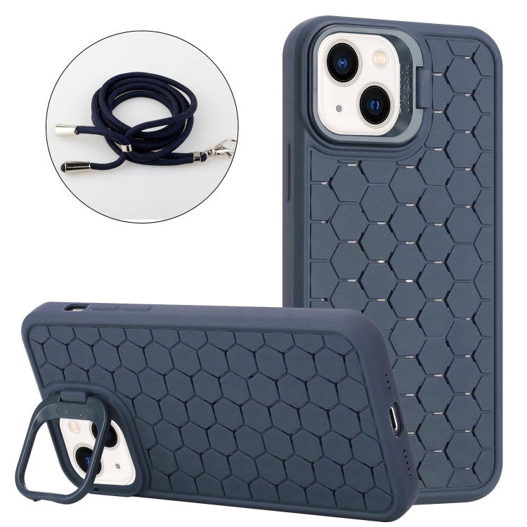 Honeycomb Radiating Lens Holder Magsafe Phone Case with Lanyard, For iPhone 16 Pro Max�����������...