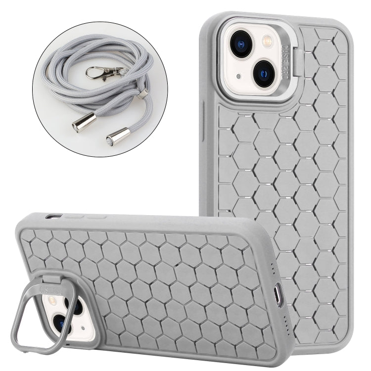 Honeycomb Radiating Lens Holder Magsafe Phone Case with Lanyard, For iPhone 16 Pro Max�����������...