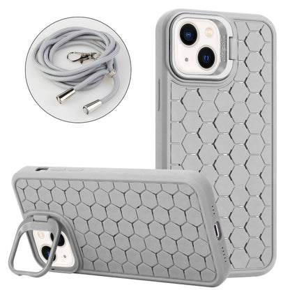Honeycomb Radiating Lens Holder Magsafe Phone Case with Lanyard, For iPhone 16 Pro Max�����������...