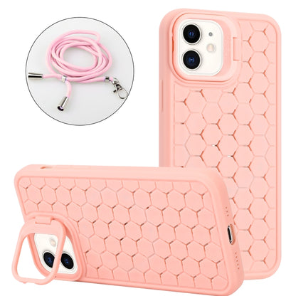 Honeycomb Radiating Lens Holder Magsafe Phone Case with Lanyard, For iPhone 16 Pro Max�����������...