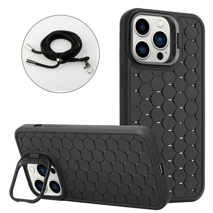 Honeycomb Radiating Lens Holder Magsafe Phone Case with Lanyard, For iPhone 12 Pro Max�����������...
