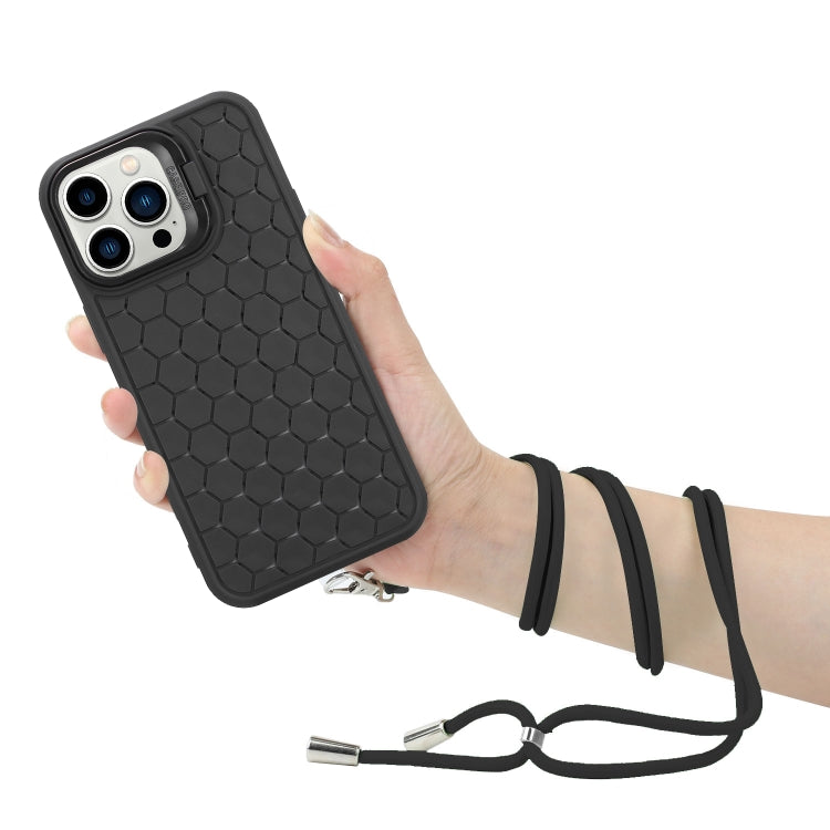 Honeycomb Radiating Lens Holder Magsafe Phone Case with Lanyard, For iPhone 12 Pro Max�����������...