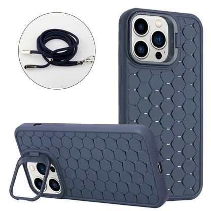 Honeycomb Radiating Lens Holder Magsafe Phone Case with Lanyard, For iPhone 12 Pro Max�����������...