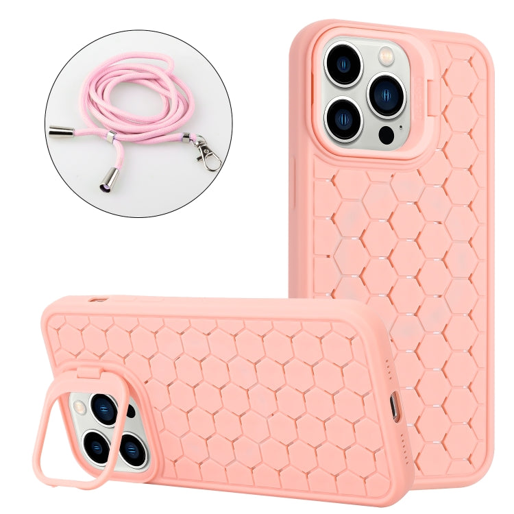 Honeycomb Radiating Lens Holder Magsafe Phone Case with Lanyard, For iPhone 12 Pro Max�����������...