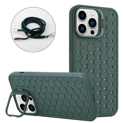 Honeycomb Radiating Lens Holder Magsafe Phone Case with Lanyard, For iPhone 12 Pro Max�����������...
