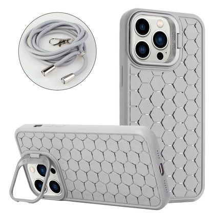 Honeycomb Radiating Lens Holder Magsafe Phone Case with Lanyard, For iPhone 12 Pro Max�����������...