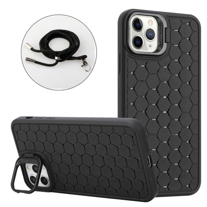 Honeycomb Radiating Lens Holder Magsafe Phone Case with Lanyard, For iPhone 12 Pro Max�����������...