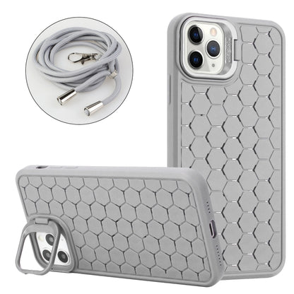 Honeycomb Radiating Lens Holder Magsafe Phone Case with Lanyard, For iPhone 12 Pro Max�����������...