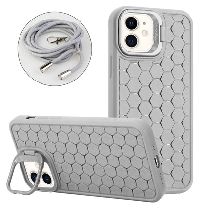 Honeycomb Radiating Lens Holder Magsafe Phone Case with Lanyard, For iPhone 12 Pro Max�����������...