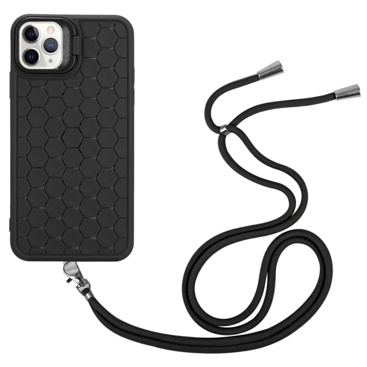 Honeycomb Radiating Lens Holder Magsafe Phone Case with Lanyard, For iPhone 16 Pro Max�����������...