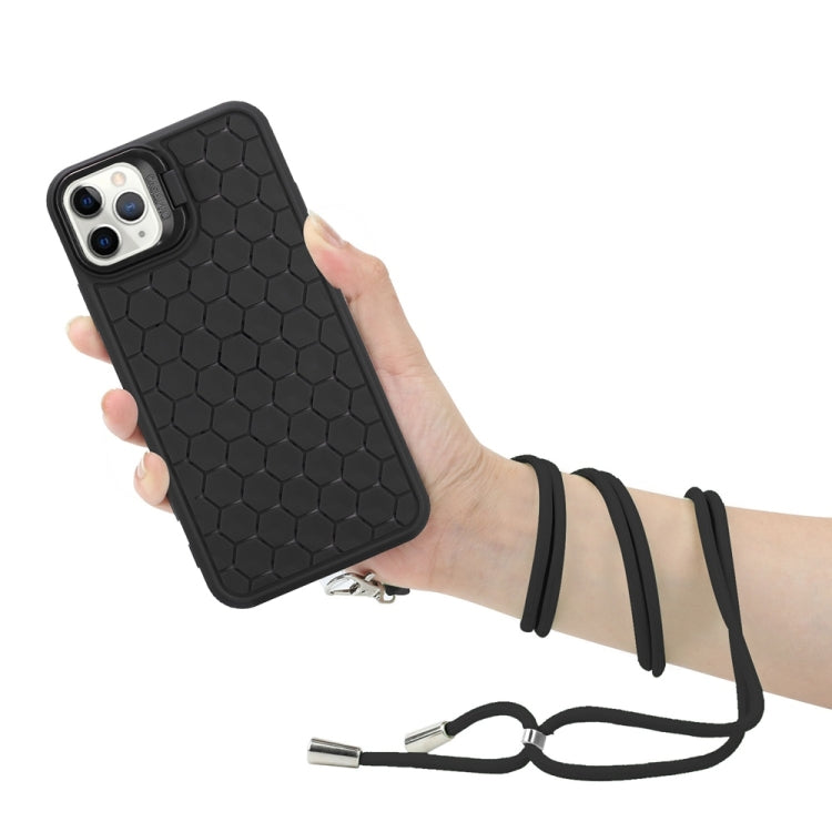 Honeycomb Radiating Lens Holder Magsafe Phone Case with Lanyard, For iPhone 16 Pro Max�����������...