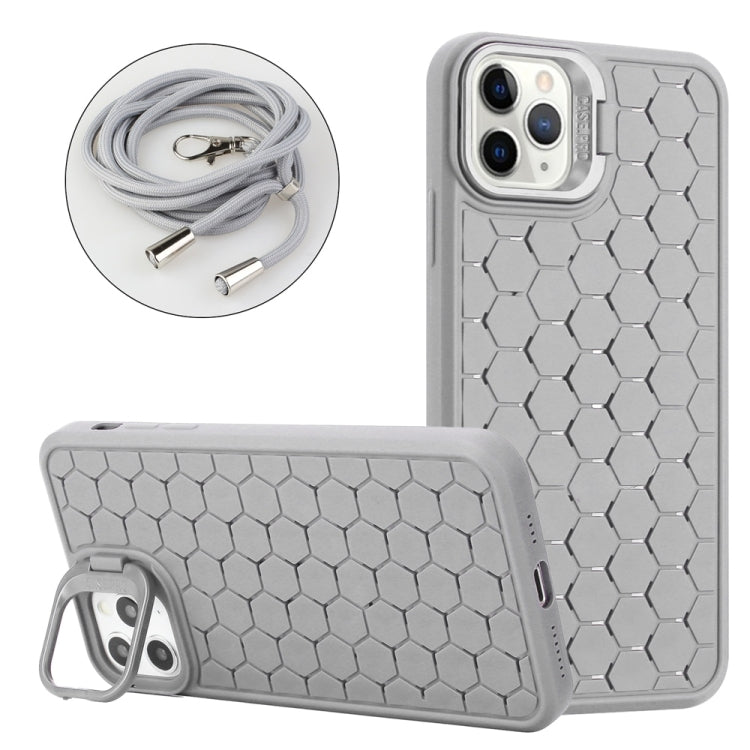 Honeycomb Radiating Lens Holder Magsafe Phone Case with Lanyard, For iPhone 16 Pro Max�����������...