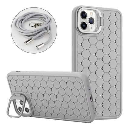 Honeycomb Radiating Lens Holder Magsafe Phone Case with Lanyard, For iPhone 16 Pro Max�����������...